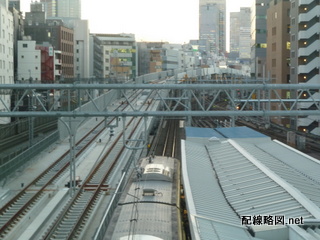 上野東京ライン（東北縦貫線）工事 秋葉原駅4(神田方線路俯瞰)