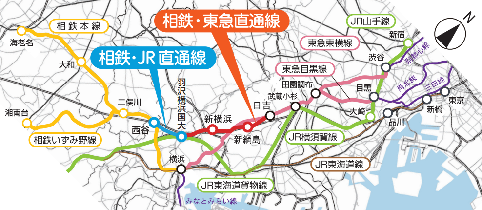 計画の概要（<a href="https://www.jrtt.go.jp/project/kanagawa-east.html">鉄道・運輸機構資料</a>より）