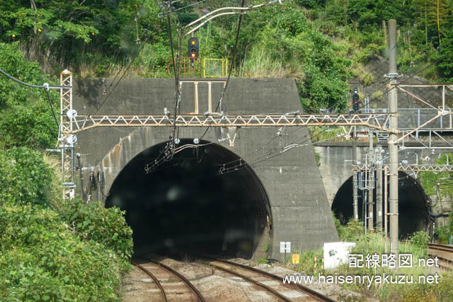 熱海駅手前の閉塞信号機