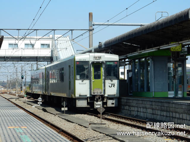 2番線を発着する気動車