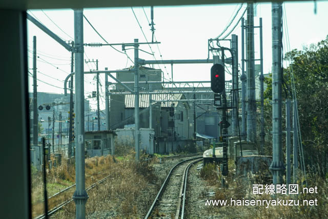 扇町駅場内信号機と昭和駅ホーム