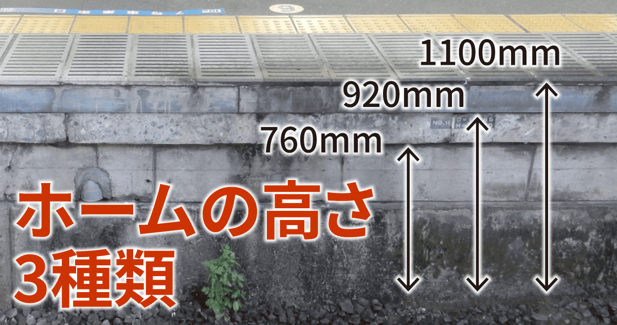 ホームの高さは1種類でない？JRのホームの高さの規格を解説