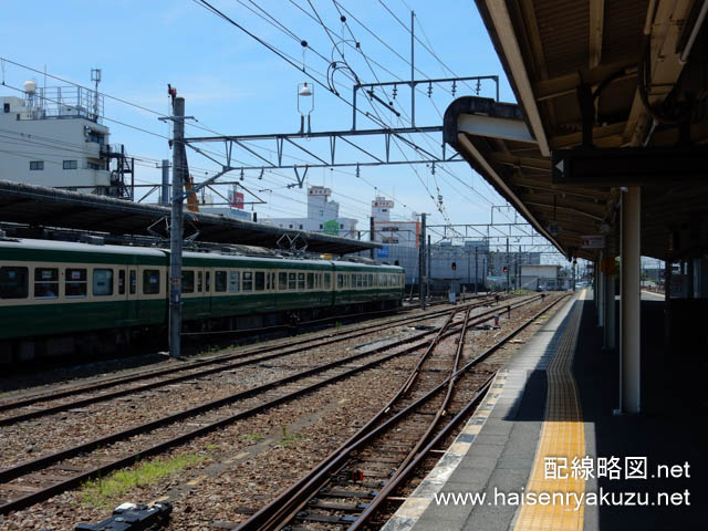 三島駅の削られたホーム