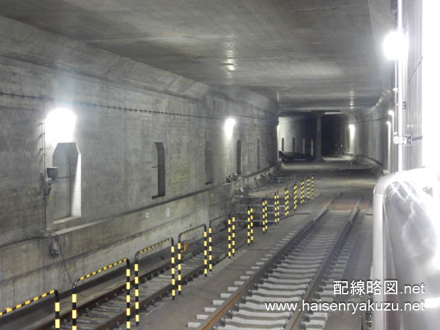 豊洲駅住吉方面の線路（イメージ）