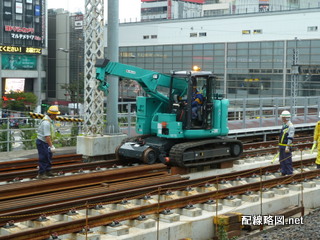 東北縦貫線工事 秋葉原駅3(レール運搬)