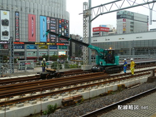 東北縦貫線工事 秋葉原駅4(レール運搬)