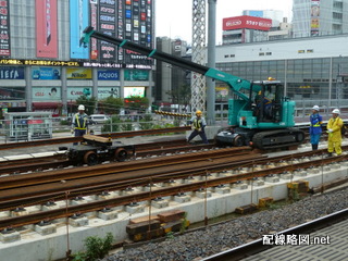 東北縦貫線工事 秋葉原駅6(レール運搬)