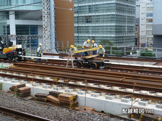 東北縦貫線工事 秋葉原駅7(レール運搬)