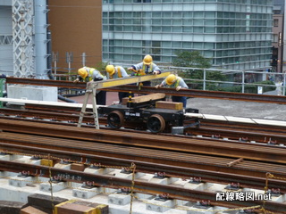 東北縦貫線工事 秋葉原駅8(レール運搬)