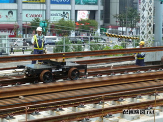 東北縦貫線工事 秋葉原駅10(レール運搬)