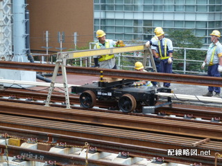 東北縦貫線工事 秋葉原駅11(レール運搬)