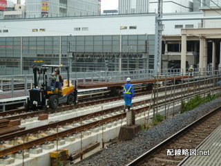 東北縦貫線工事 秋葉原駅21(レール運搬)