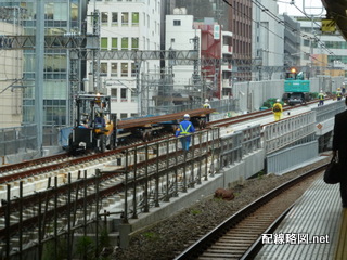 東北縦貫線工事 秋葉原駅22(レール運搬)