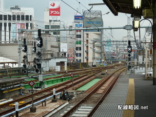 東北縦貫線工事 上野駅3(6,7,8,9番線ホーム端第一出発信号機)