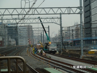 上野東京ライン（東北縦貫線）工事 秋葉原駅1(御徒町方線路)