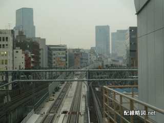 上野東京ライン（東北縦貫線）工事 秋葉原駅4(神田方線路俯瞰)