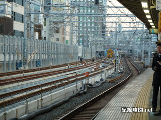 上野東京ライン工事 御徒町駅2014年2月