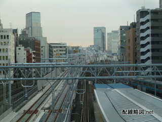 上野東京ライン（東北縦貫線）工事 秋葉原駅6(神田方線路俯瞰)