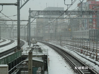 雪の上野東京ライン1(上野方線路)