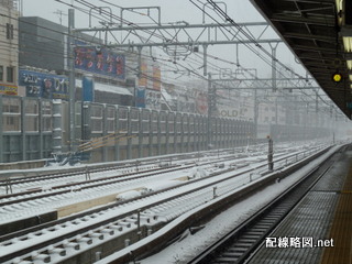 雪の上野東京ライン4(秋葉原方線路)