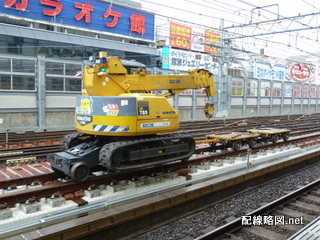 上野東京ライン（東北縦貫線）工事 御徒町駅4(軌道用クレーン車)