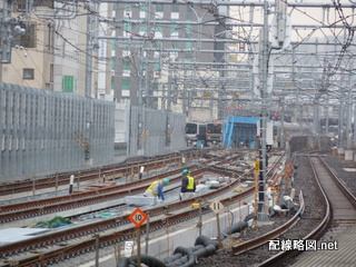 上野東京ライン（東北縦貫線）工事 御徒町駅7(秋葉原方線路)