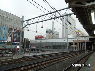 上野東京ライン（東北縦貫線）工事 秋葉原駅4(架線柱)