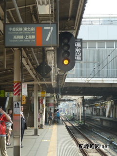 東北縦貫線工事 上野駅6(7番線ホーム場内信号機)