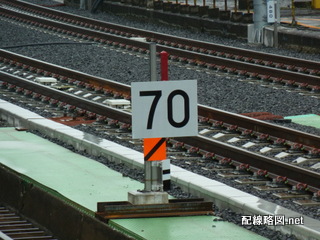 上野東京ライン（東北縦貫線）工事 秋葉原駅2(下り線速度制限標識)