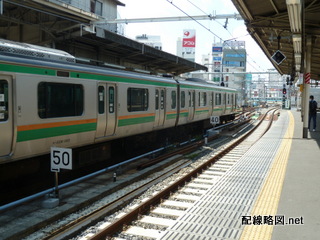 上野東京ライン（東北縦貫線）工事 上野駅3(6,7番線線路 速度制限)