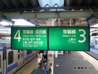 上野東京ライン工事 日暮里駅2(ホーム案内)