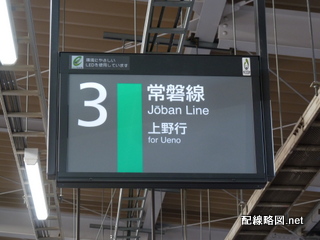 上野東京ライン工事 日暮里駅3(番線案内)