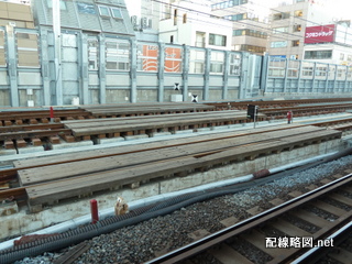 上野東京ライン工事 御徒町駅2(工事用車両転線設備)