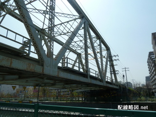 複線トラスの小名木川橋梁