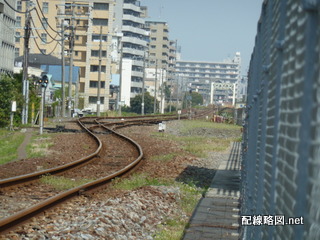 越中島貨物駅着発線 旧小名木川駅