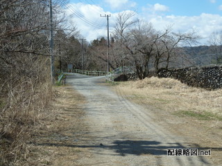 先に続く線路跡