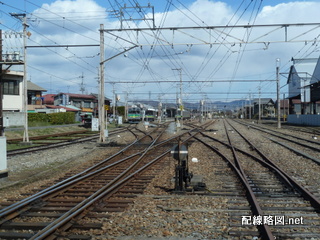 浦山口側から見た構内線路