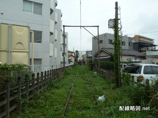 草の茂った線路