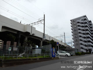 都川信号場付近の高架