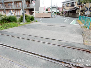 踏切の線路跡