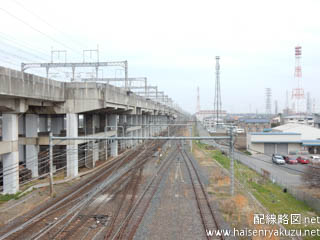 小山駅の側線群