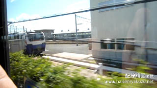 秋田車両センター構内の四線軌条