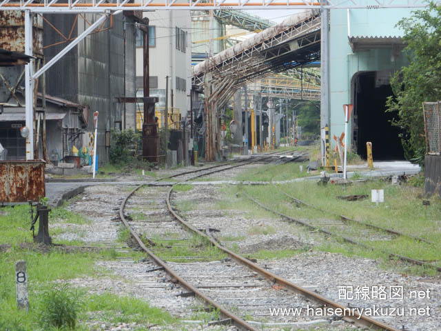 乙女坂駅北方の分岐器跡